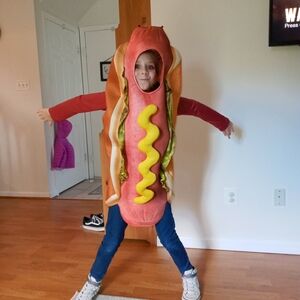 Kids Hot Dog Costume - Red and Yellow